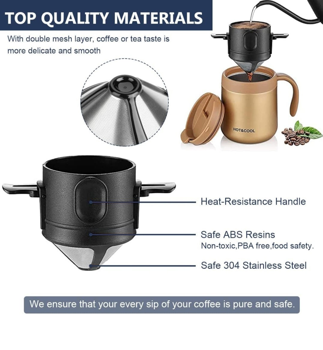 Travel coffee filter